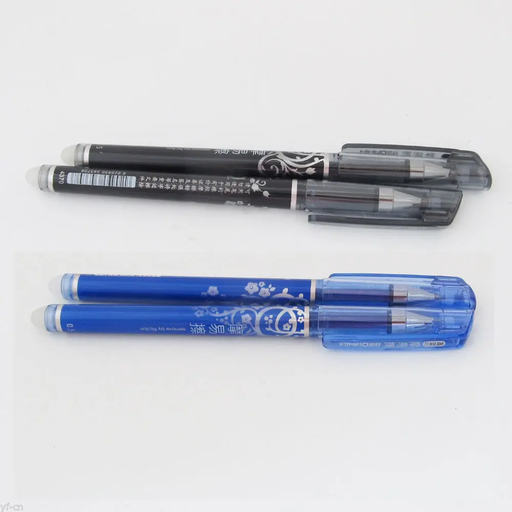 1pc AIHAO 4370 0.5mm Erasable Romove By Friction Gel Ink Ball Pens Black/Blue