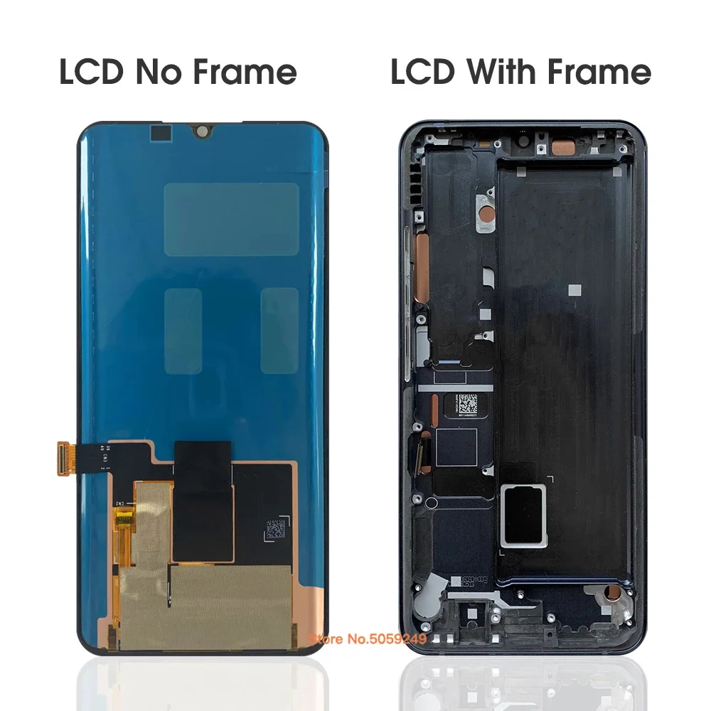 Imagem -02 - Amoled Lcd Tela para Xiaomi mi Nota 10 Lite Toque Original Digitador Assembly