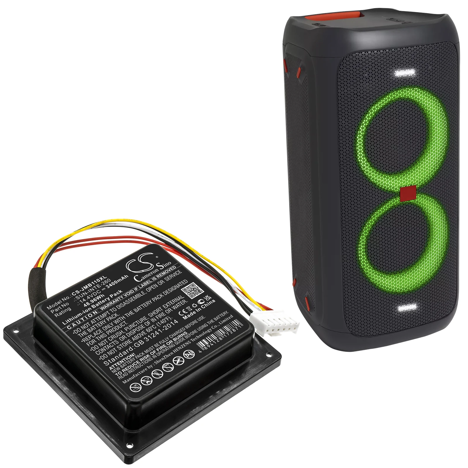 3400mAh Speaker battery for JBL PartyBox 100,SUN-INTE-260
