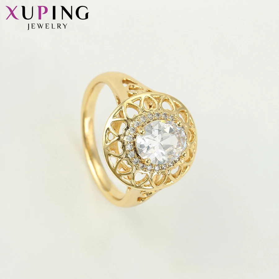 Xuping Big Engagement Ring for Women Jewelry Wedding New Arrival Rose Gold Color Plated Gifts Wholesale 16107