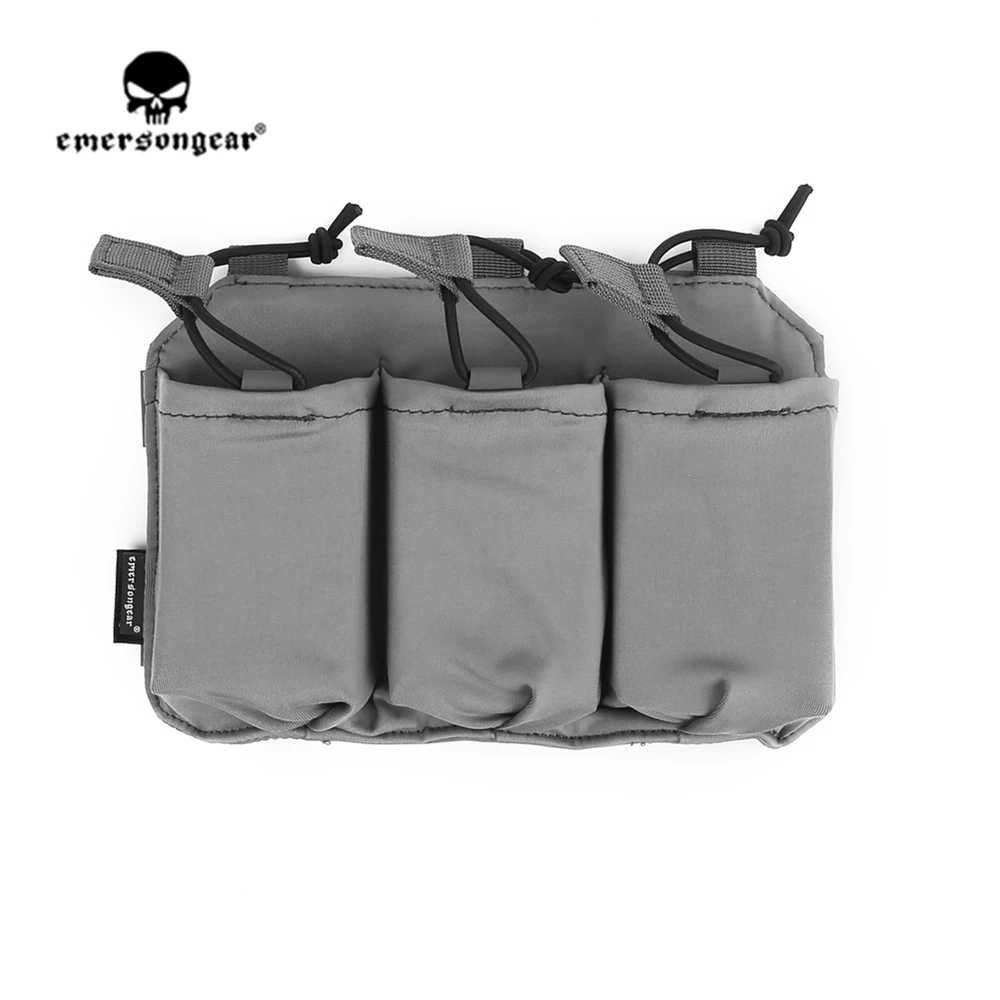 Emersongear tático rifle magezine bolsa triplo mag sacos para ss colete 556 762 painel titular airsoft caça caminhadas combate náilon