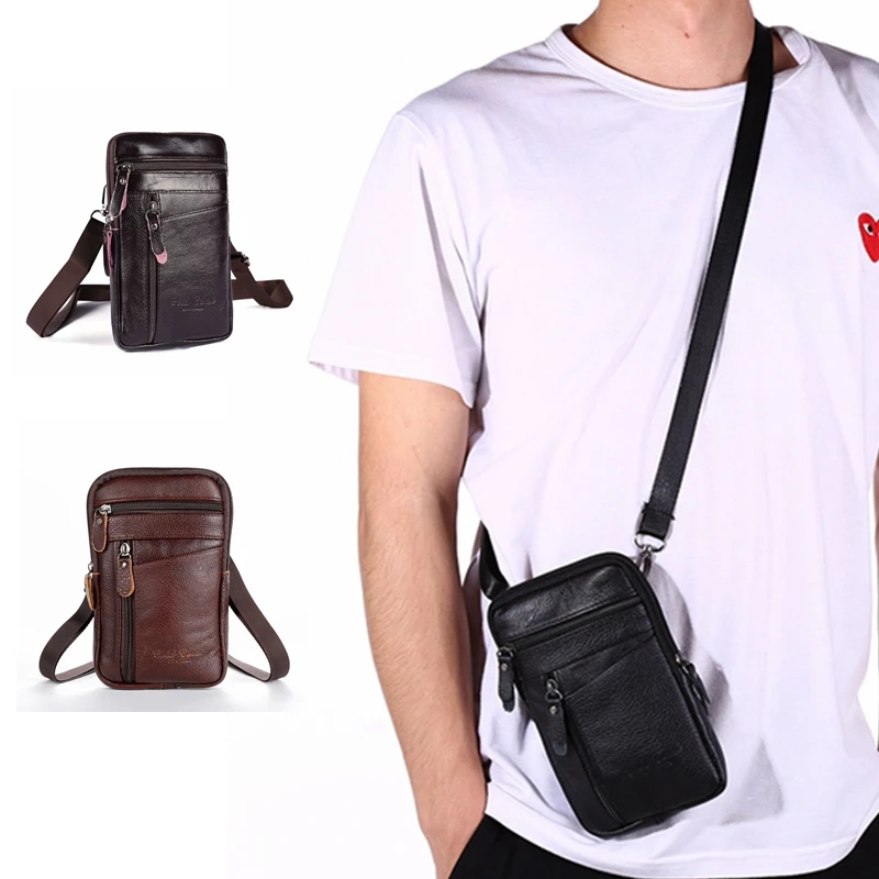 

High Quality Men Shoulder Messenger Bag Casual Multi-function Large Capacity Simple Handbag Men's PU Leather Shoulder Bag