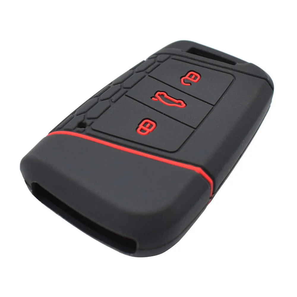 Silicone Remote Key Case For VW PASSAT B8 For Skoda Kodiaq Superb A7 key Fob Shell Cover Skin Jacket Sleeve 3 Buttons