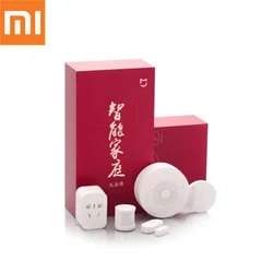 Original Xiaomi Smart Home Kit Gateway Door Window Sensor Human Body Sensor Wireless Switch Zigbee Socket Sets For Smart Home