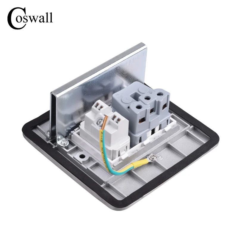 Imagem -06 - Coswall-capa para tv Soquete de Mesa e Suporte Oculto de Entrada Usb Porta de Carga para tv Conexão Hdmi Padrão eu e Francês Aço Inoxidável