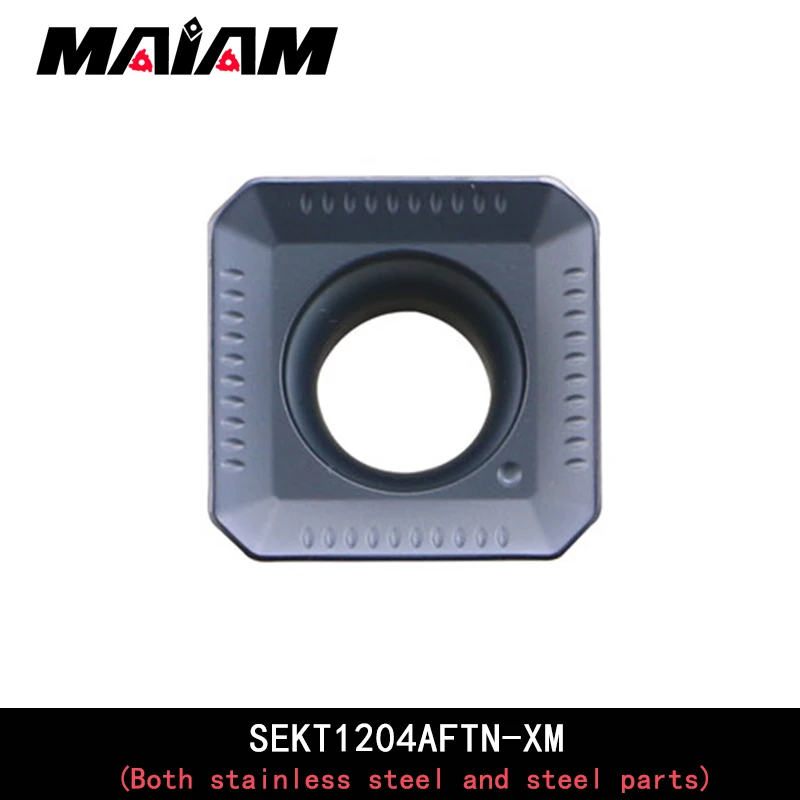 Imagem -03 - Sekt Semt Insere Sekt1204 Semt1204 Sekt1204aftn Semt1204afsn Insere Carboneto Cnc Fresa Inserção de Aço Inoxidável