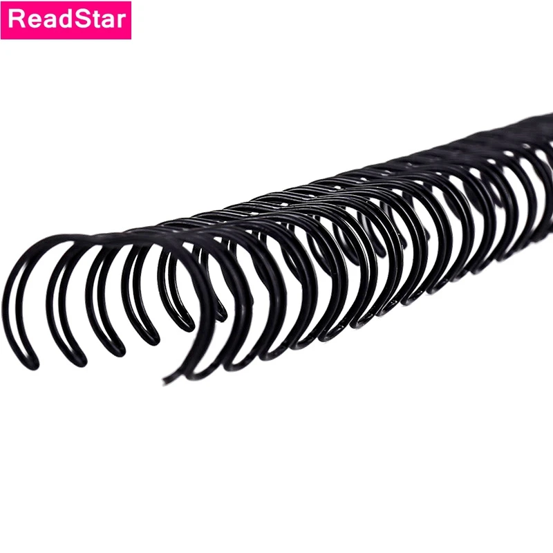 ReadStar-anéis obrigatórios do fio do laço da bobina dobro, preto, A4, 3:1, 2:1, passo 1/4 ”-1-3/4”, 6.4-38.1mm, OY, 24, 30, 50, 100pcs por caixa, atacado