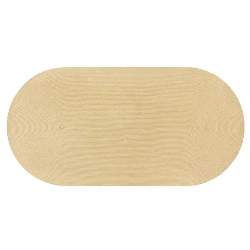 Japanese Hand Woven Thicken Oval Rugs Soft Cozy Non-Slip Washable Durable Handmade Area Carpet Bedroom Carpet Living Room Mat