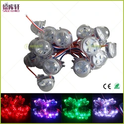200pcs DC12V WS2811IC 30mm Diameter transparent /milky cover 3led 5050 RGB led Pixel Module Full Color led Point waterproof IP68