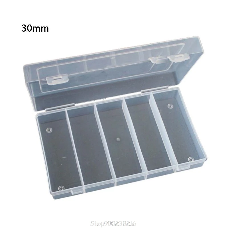 Rectangular Clear Plastic Storage Box Collection Case Protector for 100pcs 27mm/30mm Coin Capsules Holder S26 20 Dropship