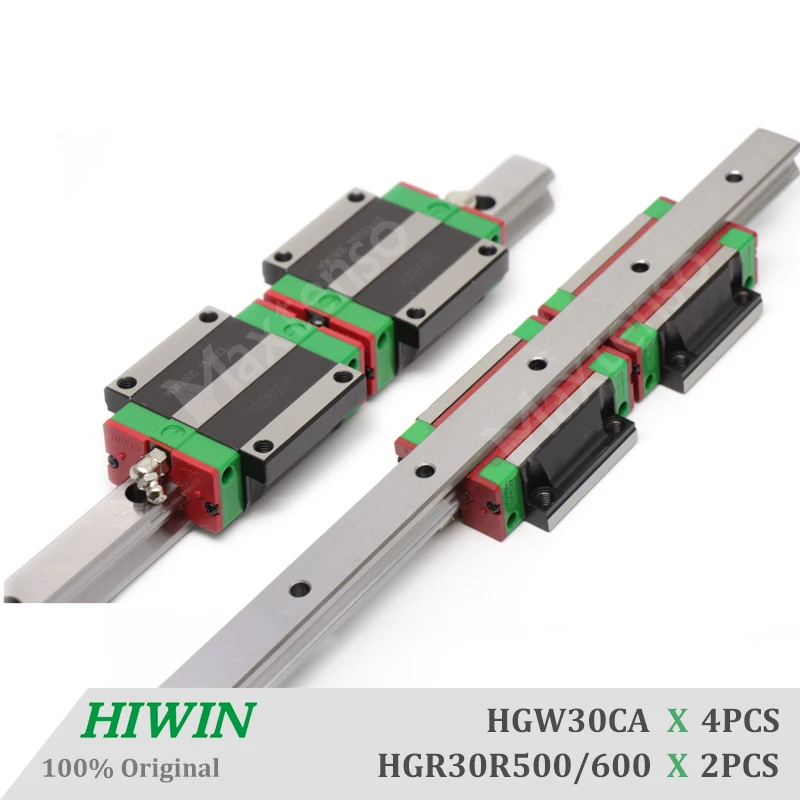 HIWIN HGW30 4pcs Block Linear Guides Rail 2pcs HGR30 500 600mm Machine Parts set with ballscrew for Z axis CNC Parts