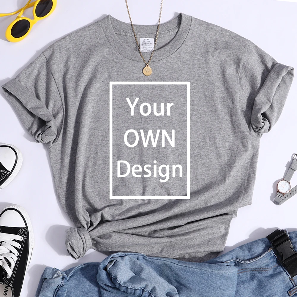 Your OWN Design Brand Logo/Picture Custom Men And Women DIY T shirt Short Sleeve Casual T-shirt Tops Tee 11Color Loose