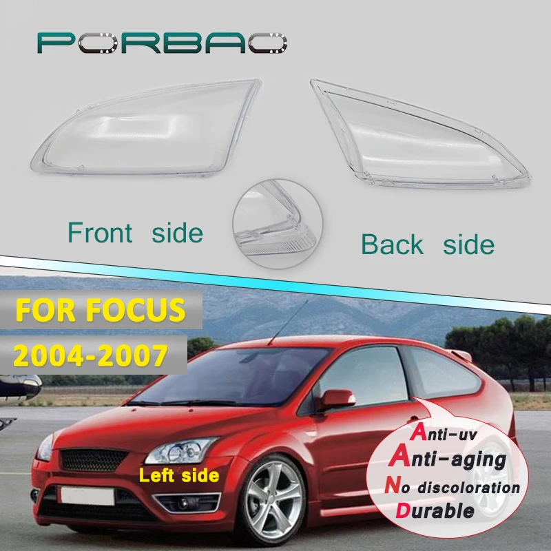 

Headlight Lens Cover For Ford Focus Transparent Headlamp Clear Auto-Shell 2004 2005 2006 2007 Auto Replacement Parts DIY