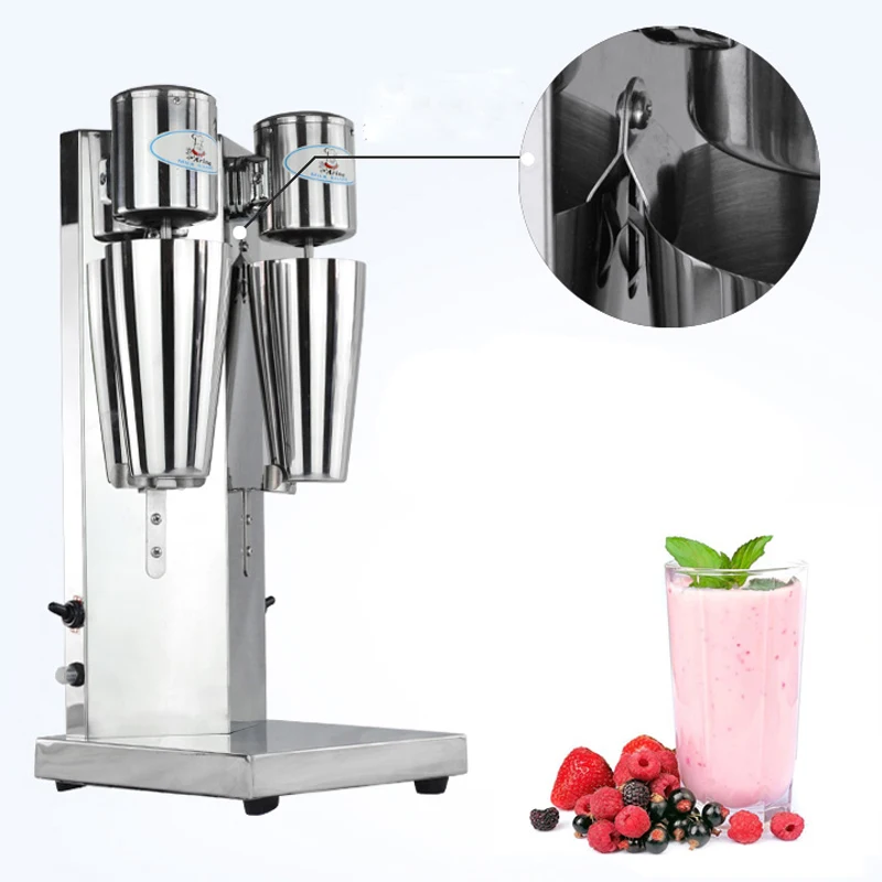 Double head milkshake machine Drink Mixer Blender milk shaker Milk bubble mixing machine Commercial milk tea mixer 220v