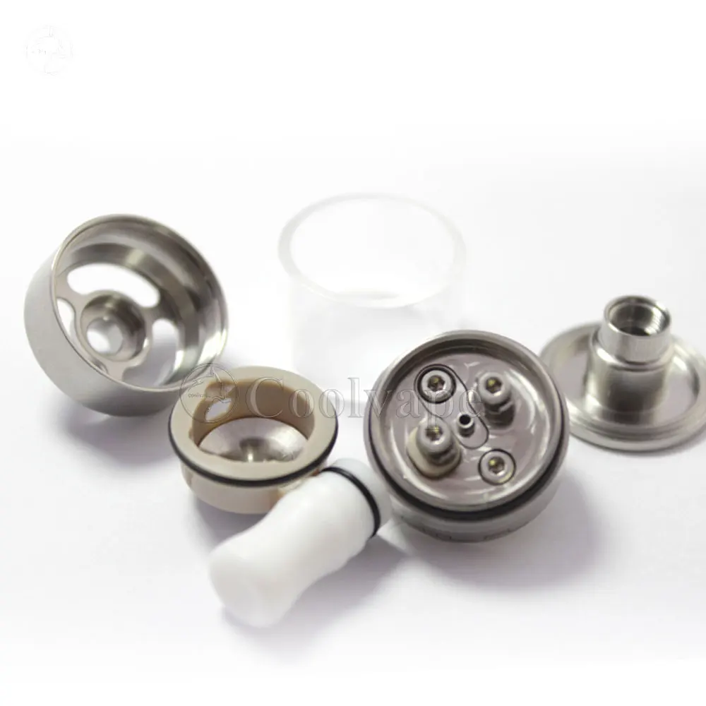 Coolvape SXK Phong Cách Dvarw MTL Nước Hoa Nữ Nina Ricci Nina L'eau Eau Fraich 4 Ml RTA Rebuildable Xe Tăng Vape Atomizer Bạc 3.5Ml 316 Thép Không Gỉ 22Mm Diamete rta