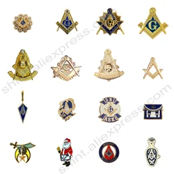 Masonic  Lapel Pins Badge Mason Freemason compass and square G eye  past master  Commemorative Freemasonry  accessories