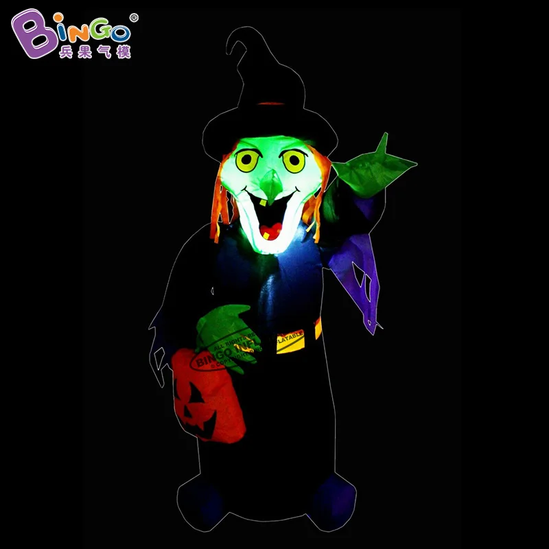 Customized 3M Height Inflatable Witch Halloween Decoration Balloon Toys