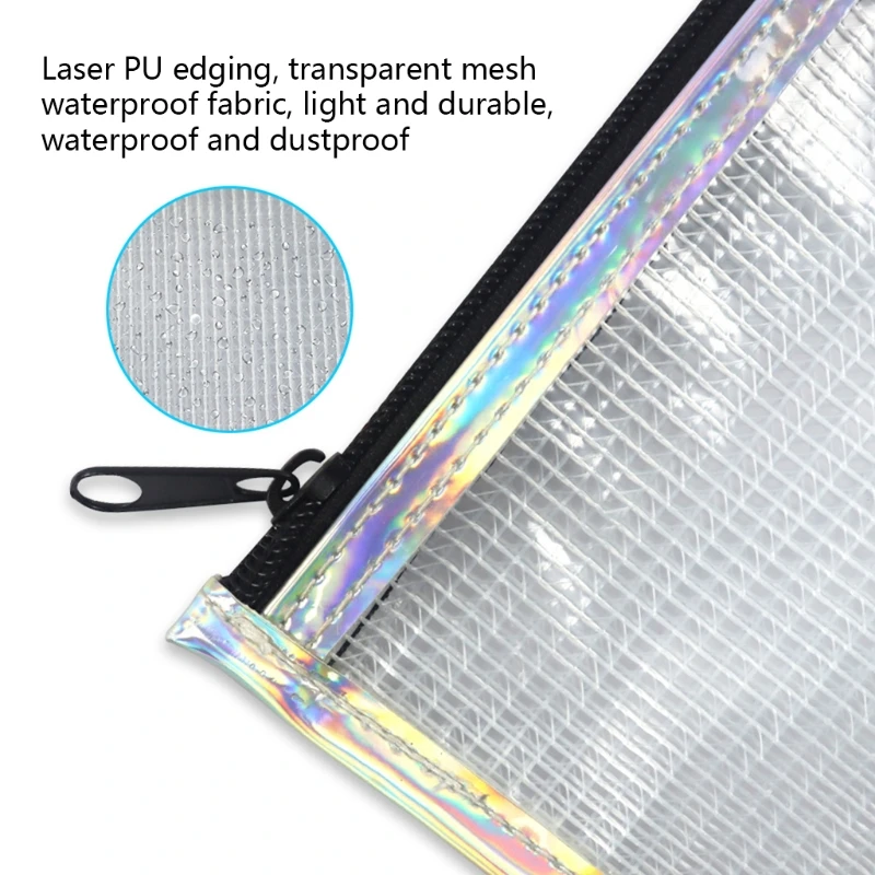 Premium Reflective Art Portfolio Organizer Bag with Index Tab Window Transparent Zippered Mesh Bag for Poster  Au27 21 Dropship