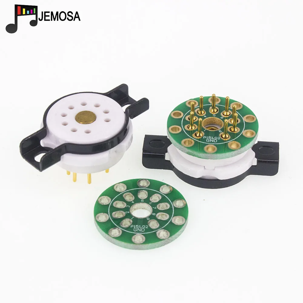 EIZZ Ceramic 9Pin Tube Socket Valve Base For ECC82 ECC83 12AX7 7199 ECC88 12AU7 EL84 Vacuum Tube HIFI Audio Vintage Amplifier