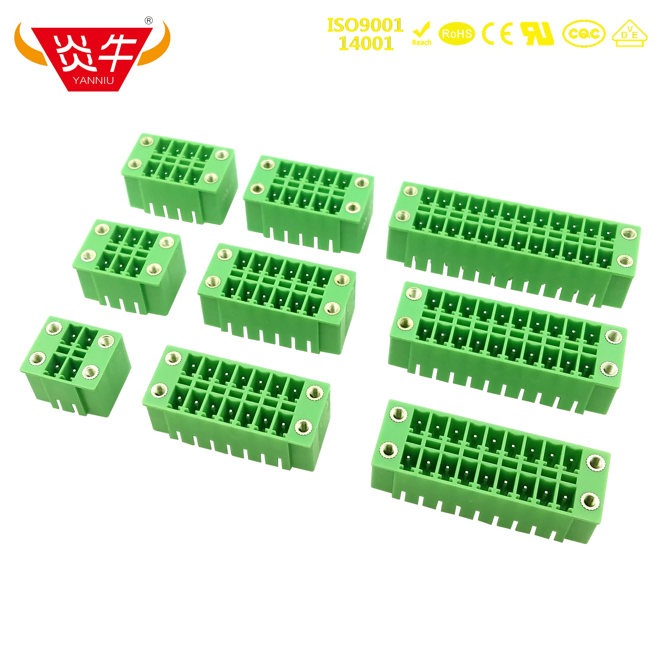 

KF2EDGKVM 3.5 2P ~ 12P PCB PLUG-IN TEMINAL BLOCKS 3.5mm 4PIN ~ 24PIN PHOENIX CONTACT DEGSON KEFA YANNIU CONNECTOR