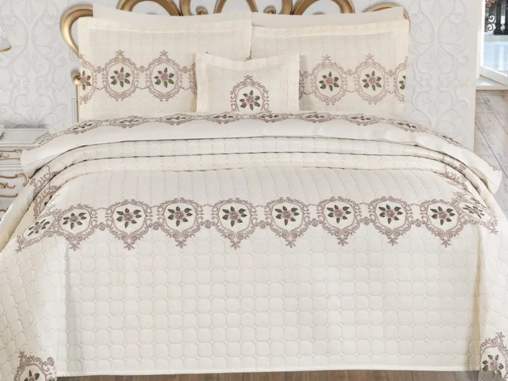 Dowries Quilting Bed Cover Story Cream