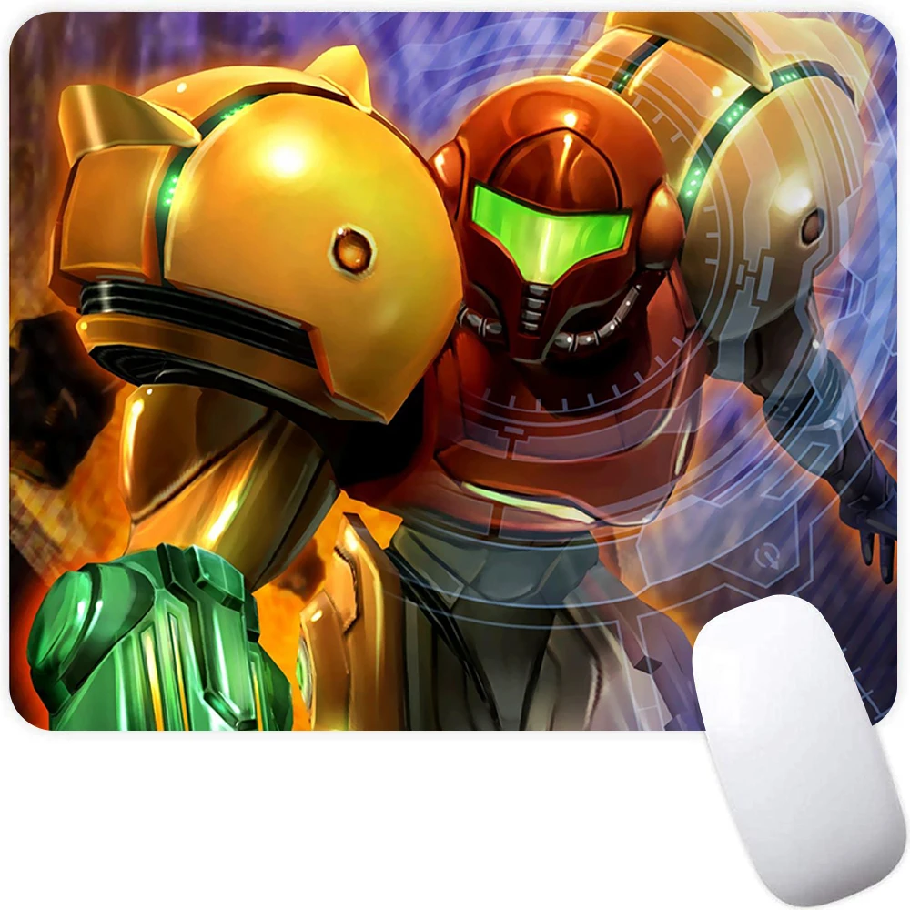 Metroid Small Gaming Mouse Pad Computer Office Mousepad PC Gamer Mouse Mat Laptop Mausepad Mouse Carpet Keyboard Mat Desk Pad