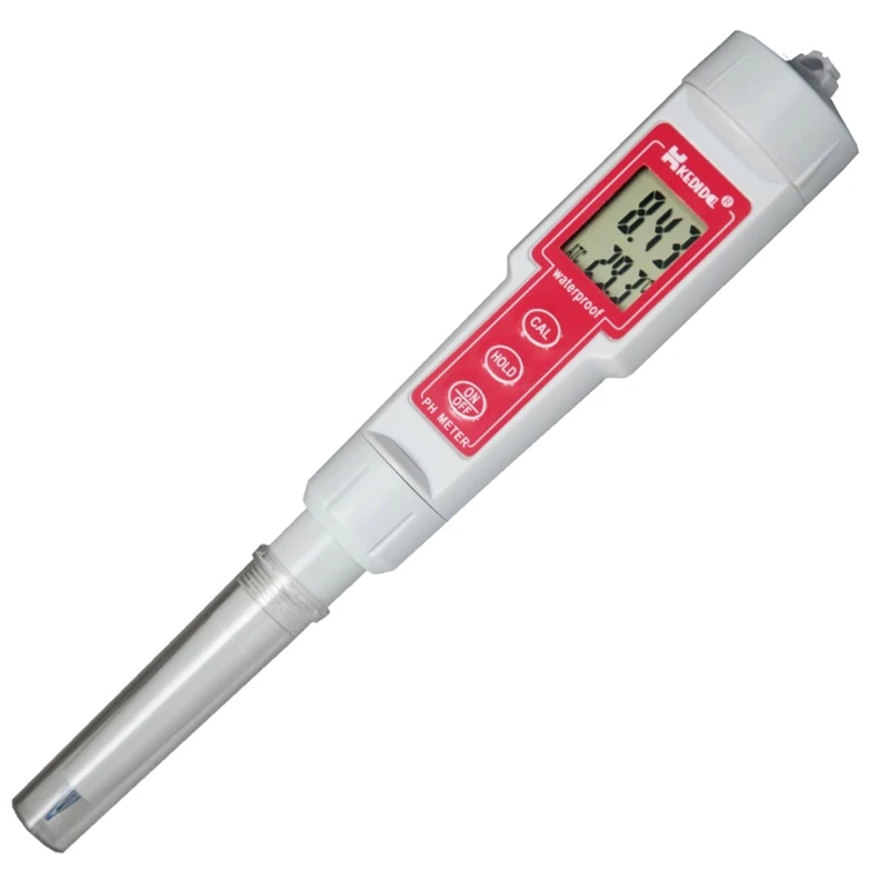 Kedida CT6025 Digital Waterproof Type pH Meter for Wet Soil Acidity Cream Food Meat Dough Liquid Water ATC Ph Temp Value Tester