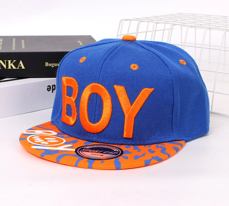 Boy Letter Embroidered Hip Hop Cap Unisex Kids Snapback Cap kids Baseball Cap Sun Hat For girls dance