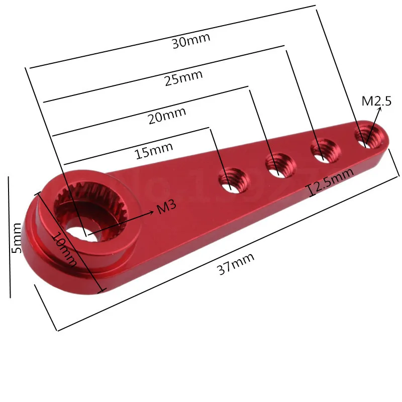 10 sztuk aluminium 37mm 25T metalowe przedłużenie kierownicy ramię serwo Horn dla 1/10 modele w skali RC Cars Crawler Parts