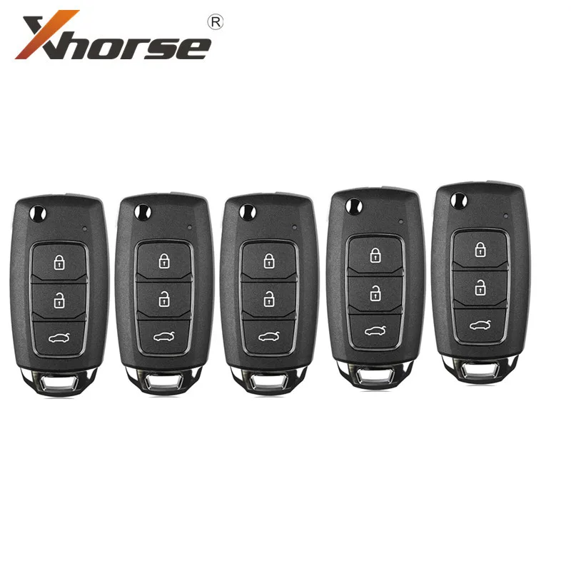 Xhorse XKHY05EN HYU.D style Wired Universal Remote Key Fob 3 Button for VVDI Key Tool (English Version) 2017 5pcs/lot