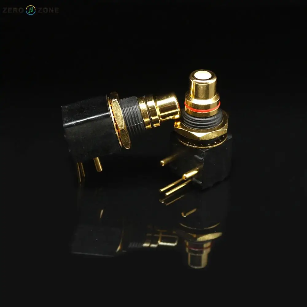 One Pair Hi-End Gold-Plated Copper Plate Inserted RCA Socket Weld Socket