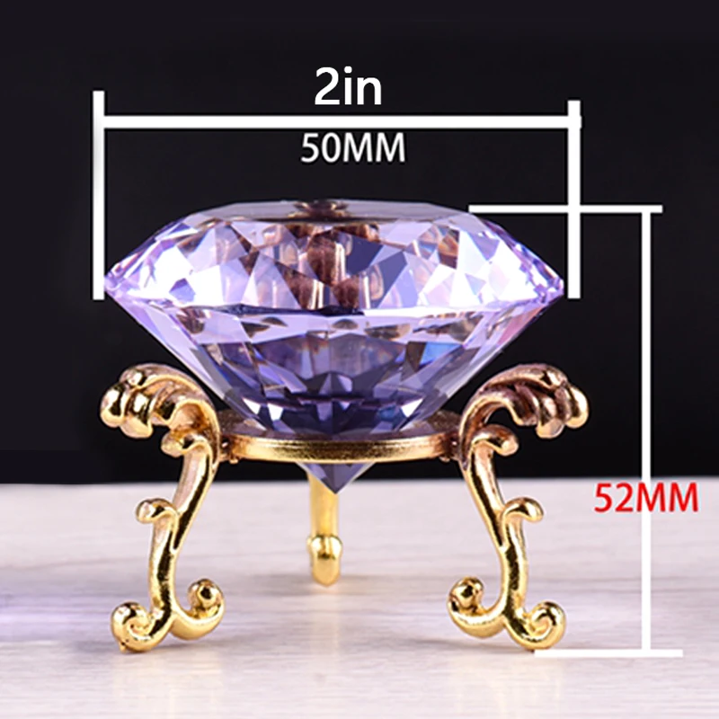 Luxurious Clear Crystal Diamond Home Decoration Craft Office Desktop Decor Glass Ornaments Wedding Party Christmas Birthday Gift