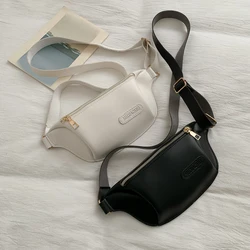 Women's Waist Bag 2021 Trend Bananas Shoulder Bags Pure Color Leather Designer Chest Belt Bag Female Handbag Shopper Small Purse