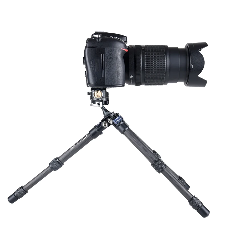 AOKA CMP163C + BC16 منضدية صغيرة من ألياف الكربون المدمجة الصغيرة خفيفة الوزن ترايبود