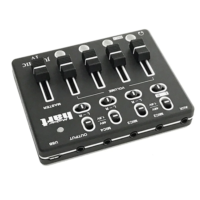 ميكروفون صغير من Just Mic IV مزود بـ 4 قنوات وهو عبارة عن 4 قنوات قابلة للحمل من النوع الوهمي مع إمكانية تشغيل صوت USB ذات طاقة وهمية