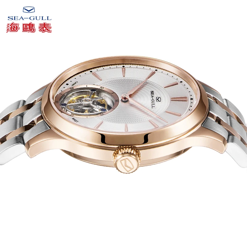 Seagull Tourbillon Watch Men\'s Manual Mechanical Watch Simple Business Gold Watch Official Genuine Luxury Watch 8811