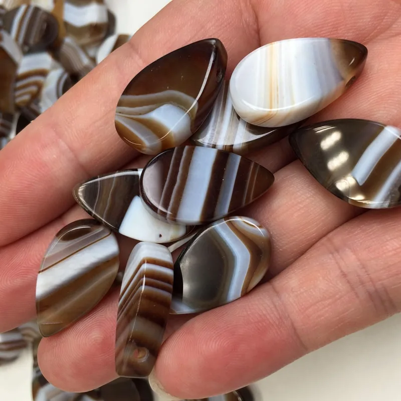 Drop Shape Coffee Color Natural Botswana Agate drop beads Suitable for making earrings, necklaces and bracelets Onyx