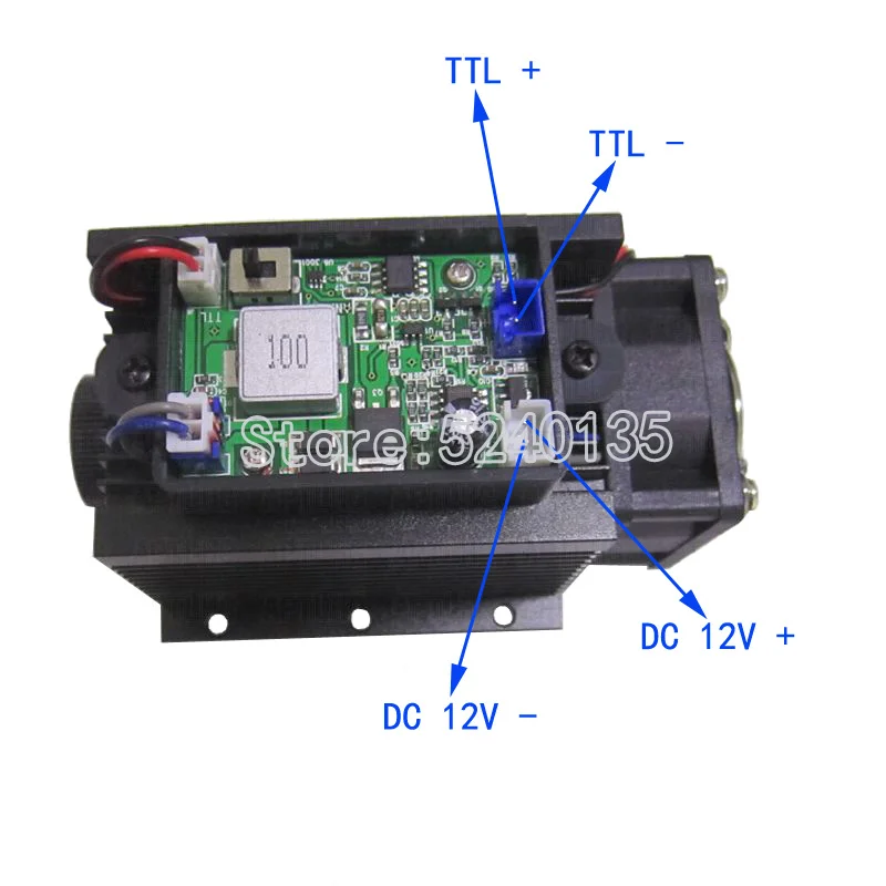 Imagem -04 - Faça Você Mesmo Foco Ajustável de Alta Potência 10w 10000mw 450nm Módulo Laser para Corte Máquina Gravura Alta Qualidade