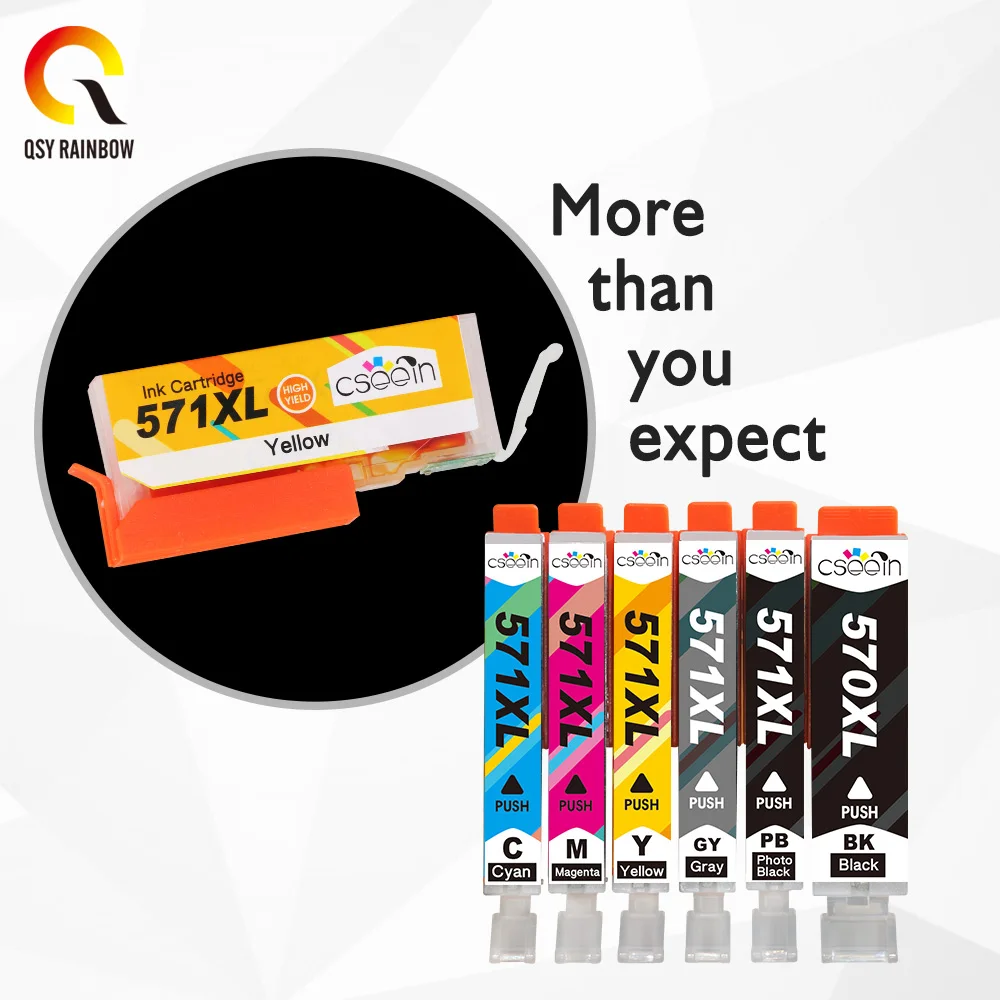 PGI-570XL, PGI-571XL para Pixma TS 5055 9055 5050 5051 5052 5053 Cartucho de tinta da impressora, Recarga completa, Pgi570, Cli571, Pgi-570