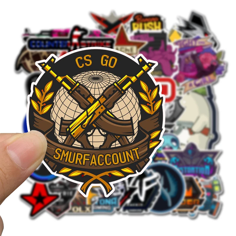 50PCS/Pack CS GO Anime Game Stickers Skateboard Laptop Guitar Luggage Funny Cool Graffiti Retro Sticker Kids Toys J0421