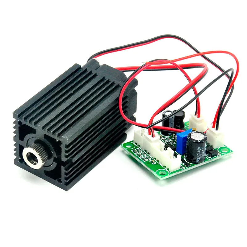 DC12V Adjustable 650nm 200mW Red Laser Diode Module with Focus Dot Head DIY TTL Fan Long-time Work