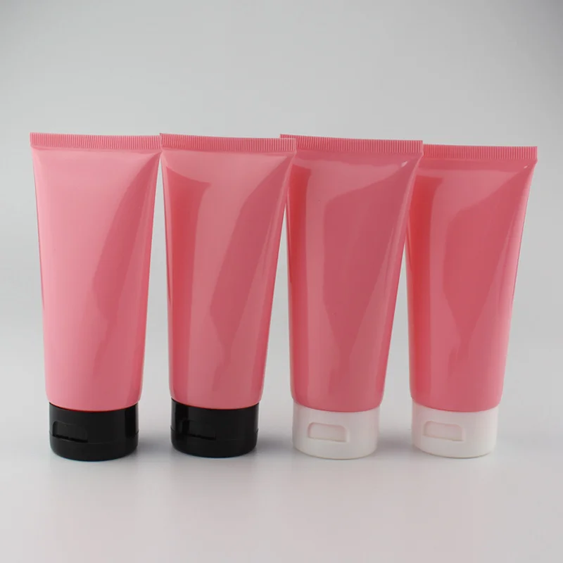 

100g Pink Lotion Cream Soft Tube Bottle With Flip Top Cap 100ml Skin Care Cream Cosmetic Packaging Soft Squeeze Bottle Container