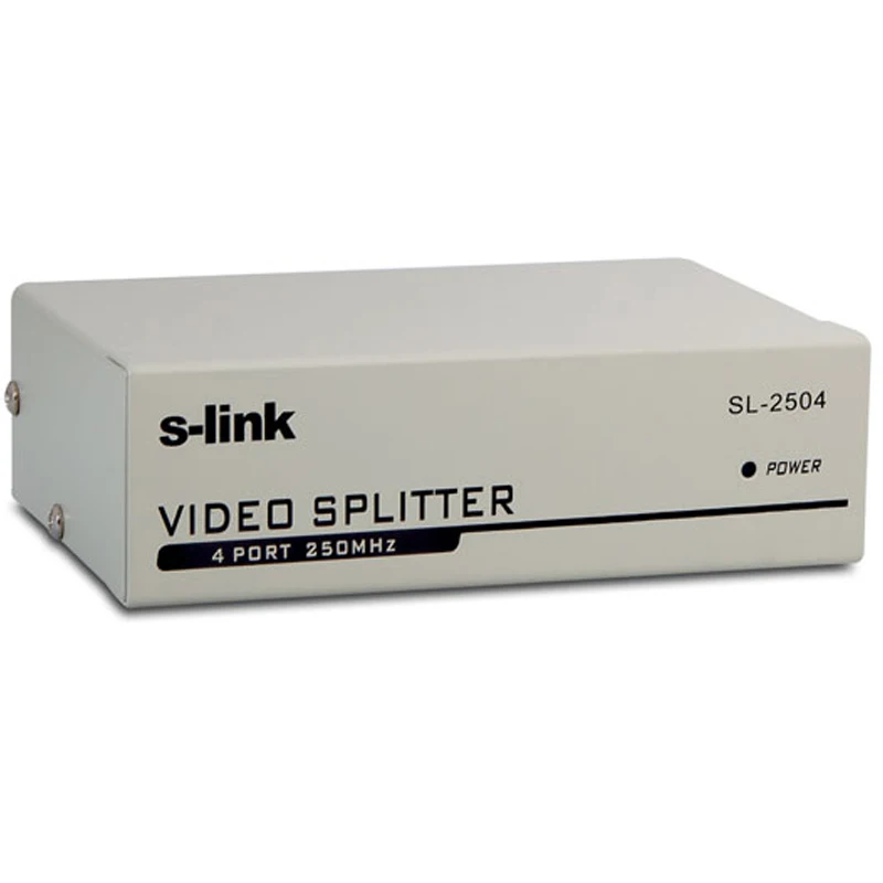 S-LINK SL-2504 4 PORT 250 MHZ MONITOR MULTIPLEXER VGA SPLITTER DISTRIBUTOR