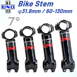 UNO Bike Stem 7 Degree 31.8mm MTB Road Stem 60/70/80/90/100/110/120/130mm Ultralight Stem Aluminum Mountain Uno MTB Stems Parts