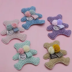 10pcs/lot 5.5*6.8cm furry felt bear Pads Patches Appliques for Craft Clothes Sewing Supplies DIY Hair Clip Accessories
