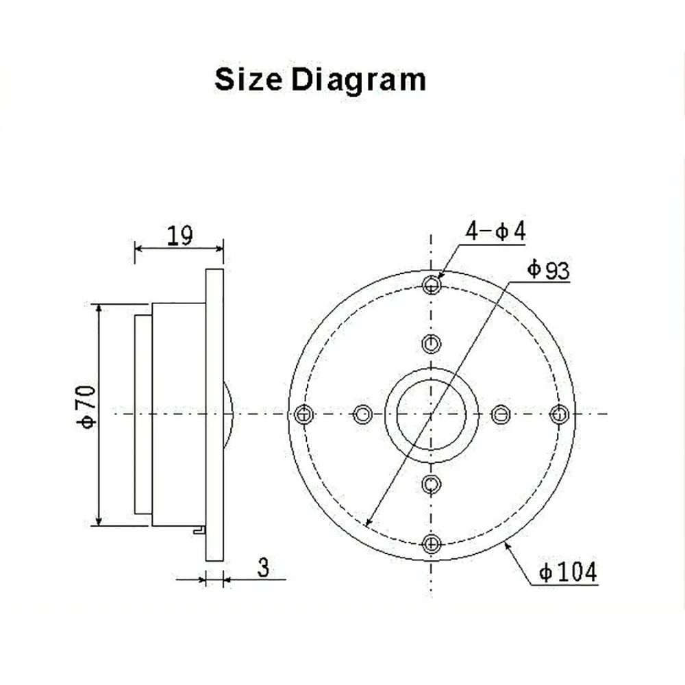 Original 4นิ้วผ้าไหมโดมไข้ทวีตเตอร์ Ultra-บาง HiFI ลำโพง DIY เดียวลำโพงแม่เหล็ก60W 8 ohm QA2100