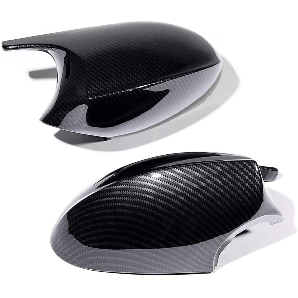 Pair Horn Shape M3 Style Car Rear View Mirror Cover Cap For BMW E90 E91 2005-2007 E92 E93 2006-2009 E80 E81 E87