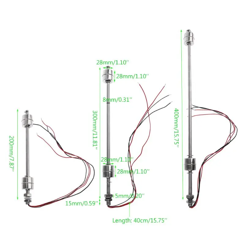 L21C Stainless Steel Float Switch Tank Liquid Water Level Sensor Double Ball Float Switch Tank Pool Flow Sensors