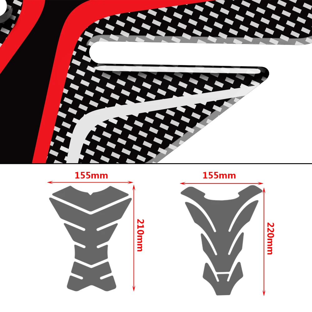 3D Carbon-look Motorcycle Tank Pad Protector Decal Stickers Case for Yamaha FZ1 FZ 1 FZ1N Tank