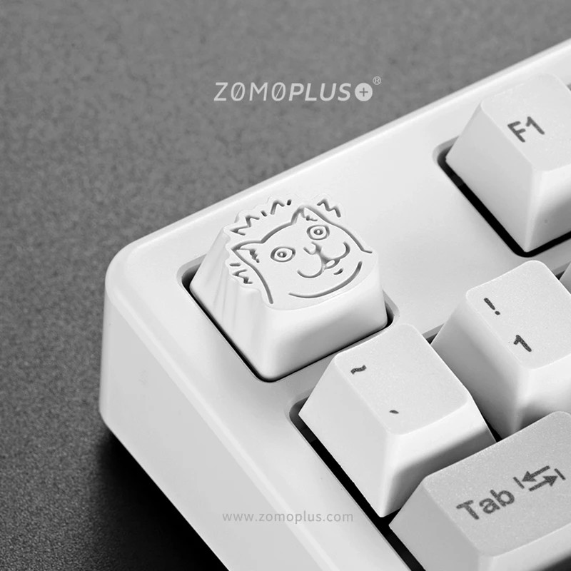 Key cap mechanical keyboard keycap personality design,Strange keycap Increase La,Mur cat aluminum alloy keycaps Cherry MX axis